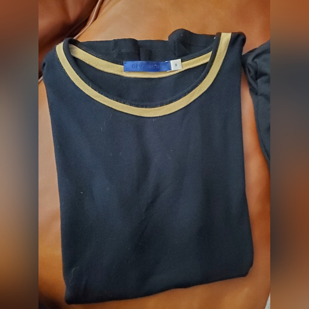 Authentic Givenchy Women’s Tan And Black Shirt Medium
